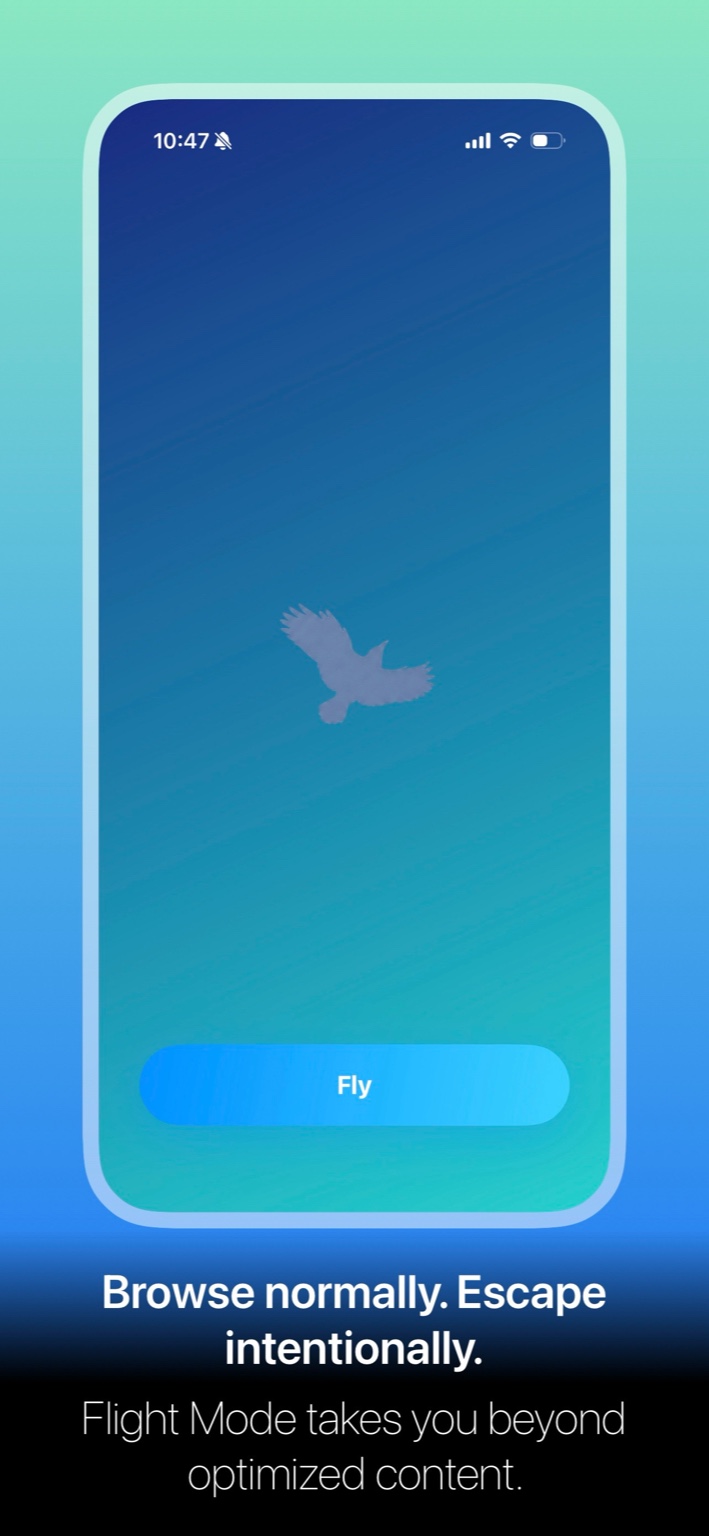 Starling marketing screenshot: Flight Mode.